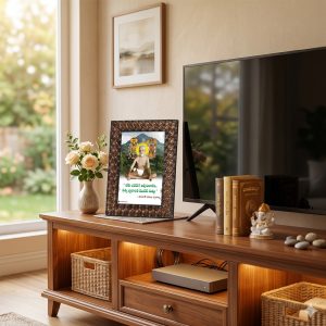 Unique Telugu Spiritual Photo Frames for Housewarming Ceremony